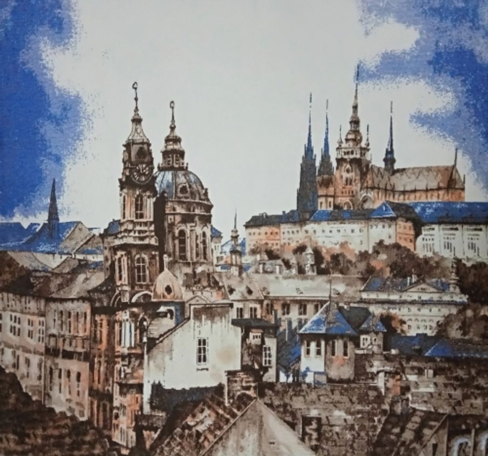 Жаккард Prague Eco blue (Прага еко блу)