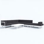 Лаунж зона угловая Ideal Patio ТЕСОРА антрацит - белый каркас