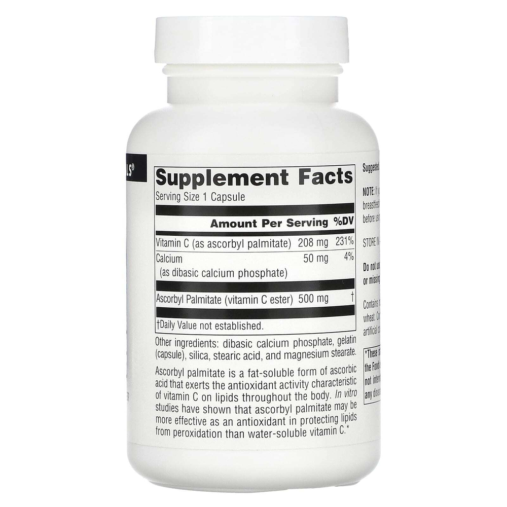 Source Naturals, аскорбил пальмитат, 90 капсул