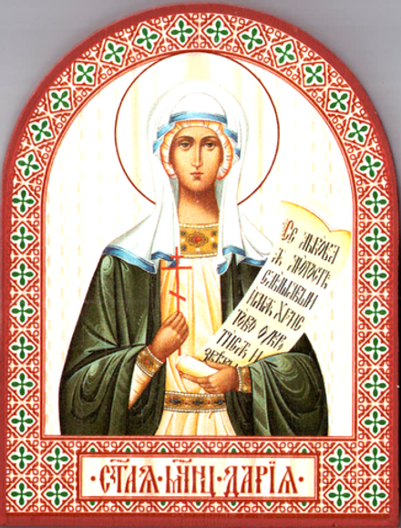 Икона аркой Дария (зеленая) на дереве: 95 х 120 (Синопсисъ)