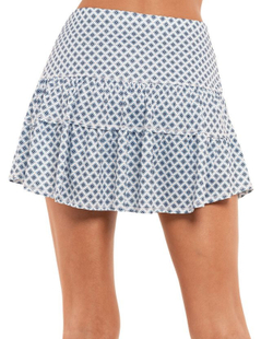 Теннисная юбка Lucky in Love Playing In параdise Versa Tile High Low Skirt - Бирюзовый