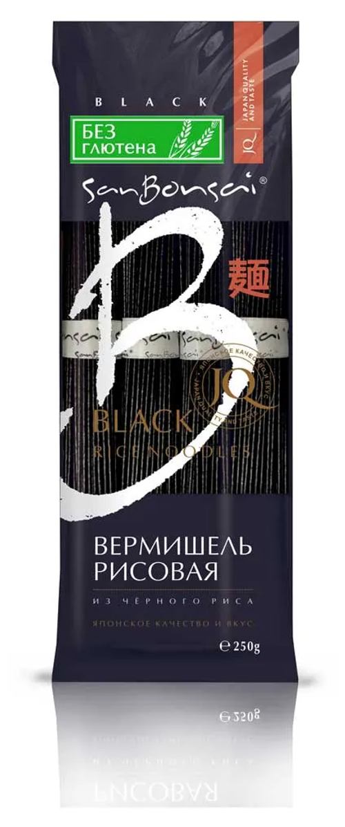Вермишель SAN BONSAI 250г из черного риса