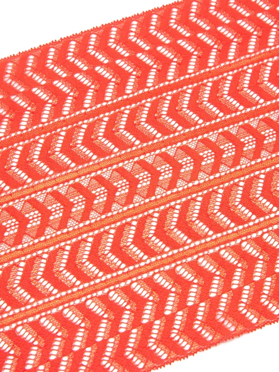 274 ОПТ Кружево эластичное 19 см, Италия, красный