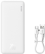 Внешний аккумулятор Baseus Airpow C+U 20W PPQD090002 10000 мАч белый