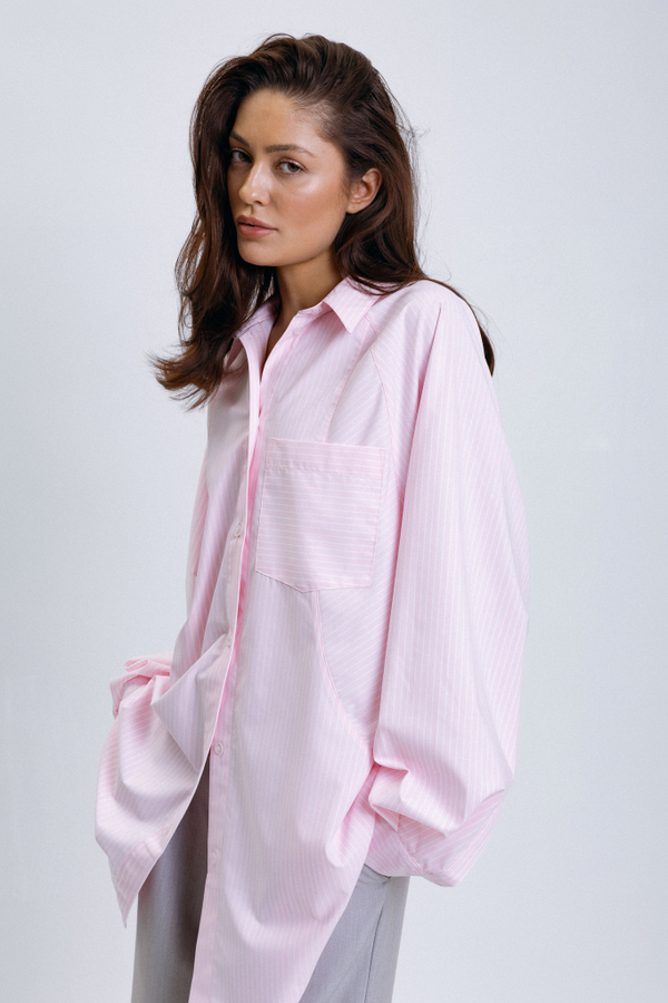 Рубашка объемного кроя