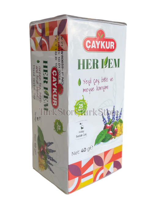 Зеленый чай Фруктово-травяной Caykur 40 гр 25 пак