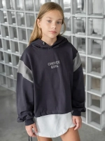 Худи для девочки с завязками в школу