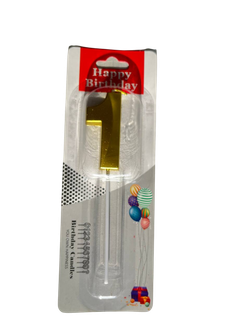 Свечи "Цифра (0-9)" Золотая