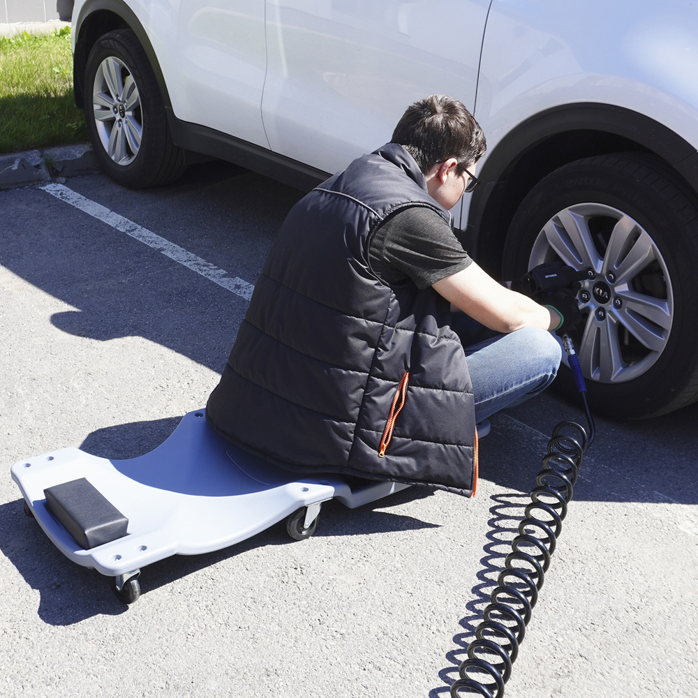 OPT-40130G Лежак ремонтный, подкатной, пластиковый, серый