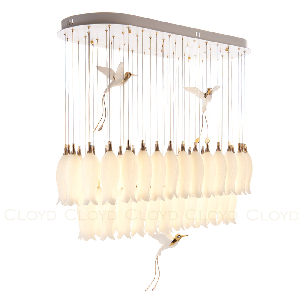 Люстра Cloyd ARGANA C54 / шир. 110 см- керамика, фарфор - белый (арт.10814)