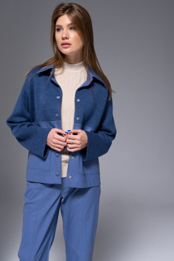 Жакет из шерсти мериноса со вставками