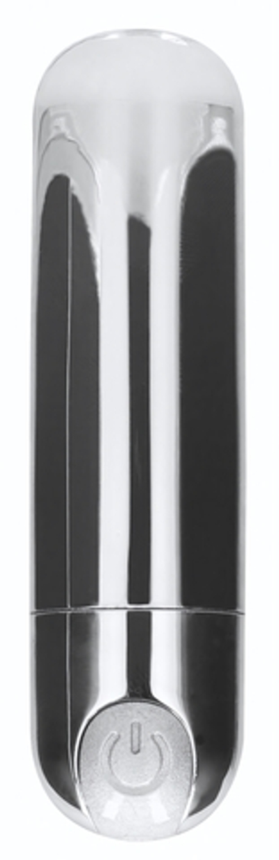 Серебристая перезаряжаемая вибропуля 7 Speed Rechargeable Bullet - 7,7 см. (Цвет: серебристый)