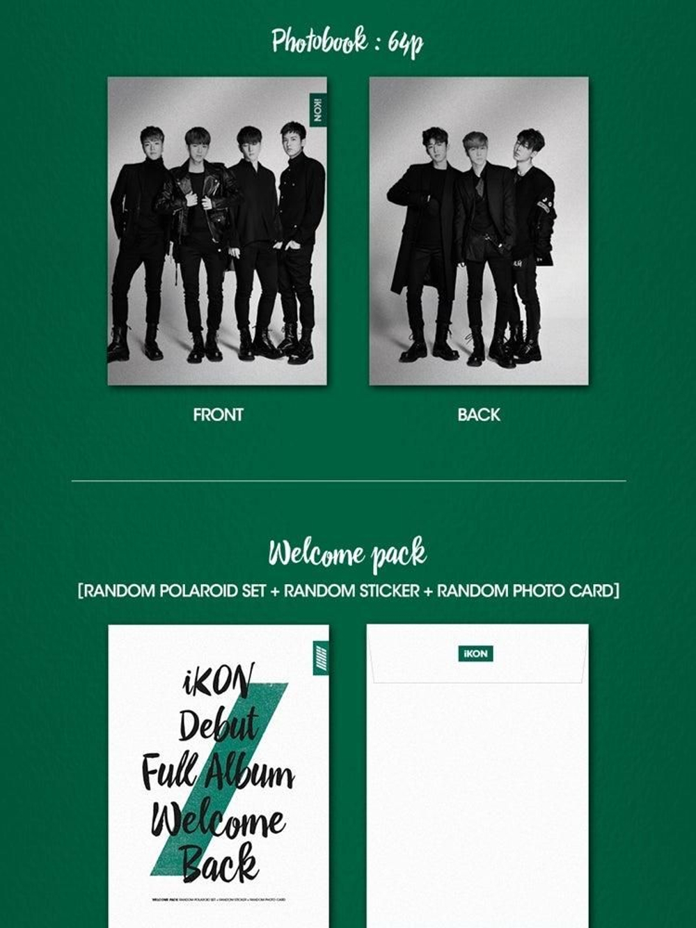 Альбом iKON - WELCOME BACK Debut Full Album 2 Version SET