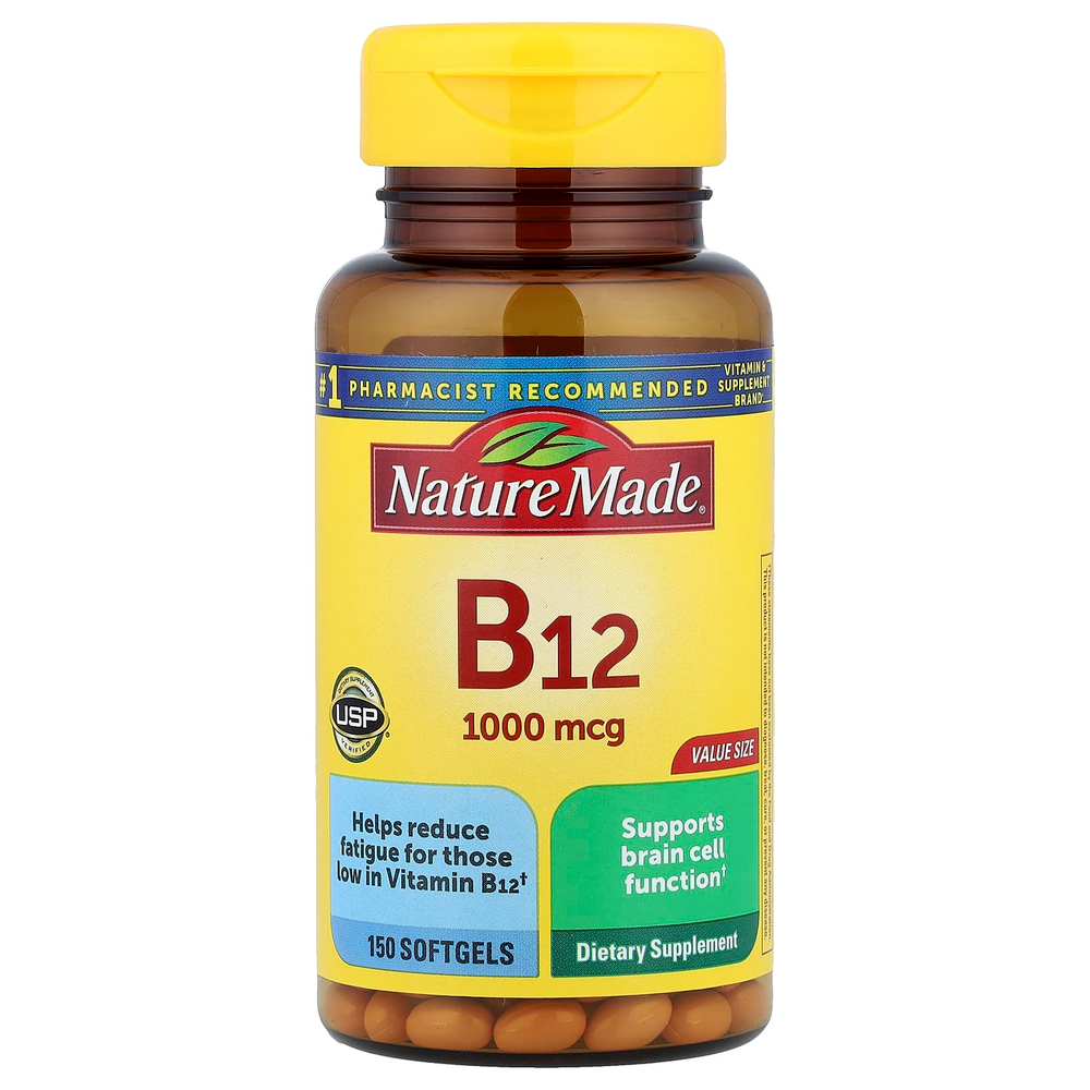 Nature Made, Vitamin B12, 1,000 mcg, 150 Softgels