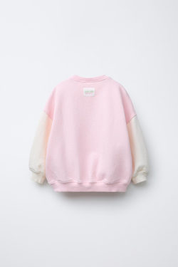 ZARA ТОЛСТОВКА С РЕЛЬЕФНОЙ НАДПИСЬЮ, РОЗОВЫЙ