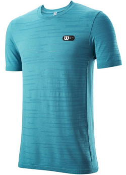 Футболка мужская теннисная Wilson Bela Seamless Crew II M - barrier reef
