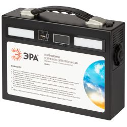 Портативная солнечная электростанция ЭРА ERAZS-02 (комплект), 400 Вт, 54 000 мАч, Li-ion. Солнечная панель 50 Вт