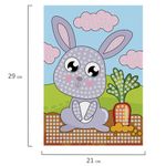 Набор для творчества "Сверкающая мозаика из мягкого пластика", "Зайчонок", 21х29 см, ЮНЛАНДИЯ, 662364