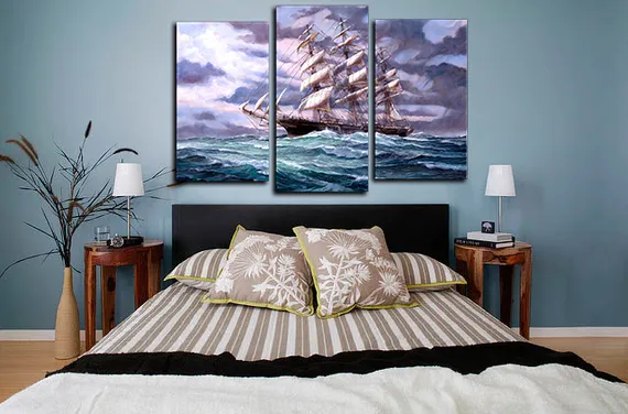 Модульная картина"Парусник в море"