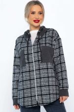 Рубашка с капюшоном Стокгольм (серая) Б14593-50М LT Collection