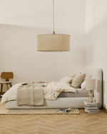 Кровать Martina со съемным чехлом из шенилла цвета экрю 160 x 200