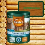 Пропитка декоративная для защиты древесины Pinotex Classic Plus 3 в 1 лиственница 0,9 л.