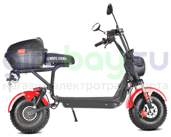Электроскутер WHITE SIBERIA MINI R 1200w 2.0 - Красный фото 5 фото №7