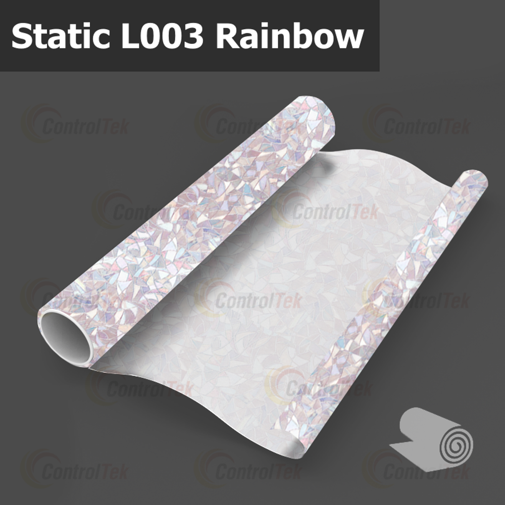 Пленка для окон статическая Static L003 Rainbow ControlTek (текстурная "Витраж"), размер: 45х150 см.