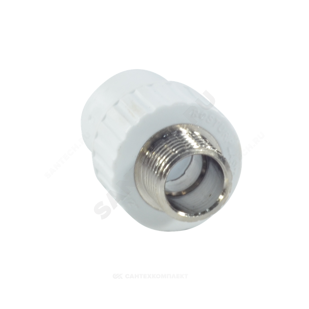 Муфта PP-R комбинированная белая Дн 20х3/4" НР RTP (РосТурПласт) 10663