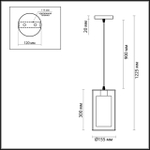 3731/1 LN Подвес E27 1*60Вт IP20 SUSPENTIONI