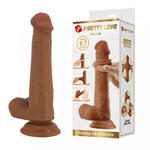 Реалистичный фаллоимитатор на присоске Tallen Sliding skin (22*4 см) коричневый