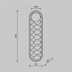 Светильник настенный Maytoni   MOD473WL-L25BSK