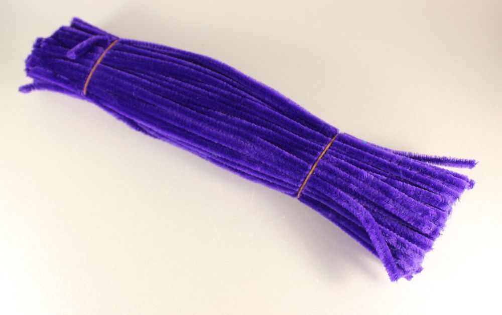 Синельная проволока 6мм х 300 мм, цвет фиолетовый (1 уп = 95-105 шт)