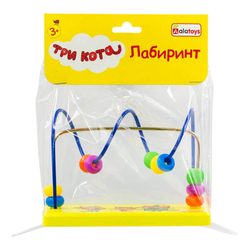 Лабиринт "Дружба" ТРИ КОТА, развивающая игрушка для детей, обучающая игра из дерева