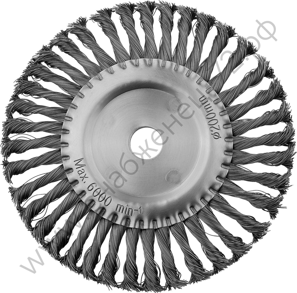 MIRAX 200 мм, жгутированная стальная проволока, 0.5 мм, Щетка-крацовка дисковая (35140-200)