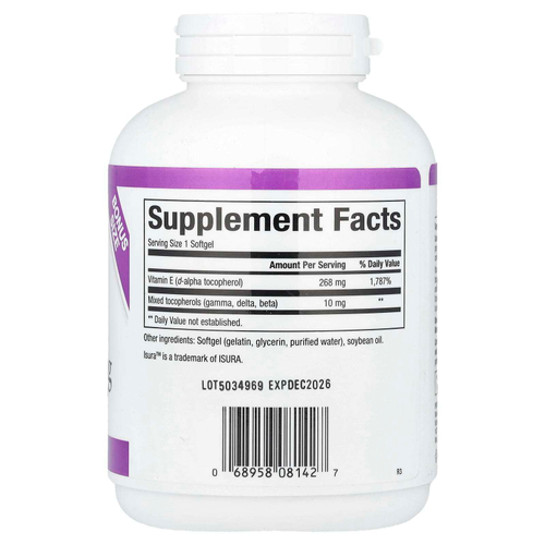 Natural Factors, смешанный витамин E, 268 мг (400 МЕ), 240 мягких таблеток