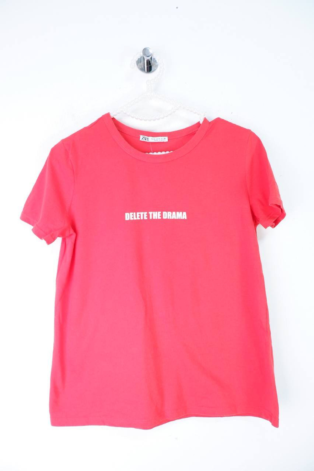 Футболка Zara с надписью, маркировка S, визуально 44 размер