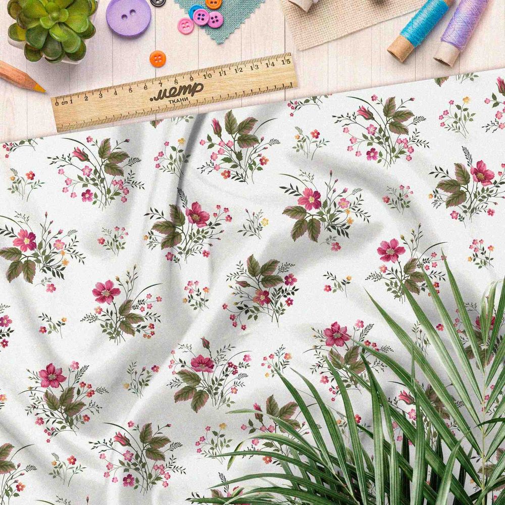 Ткань мембрана нежные букеты