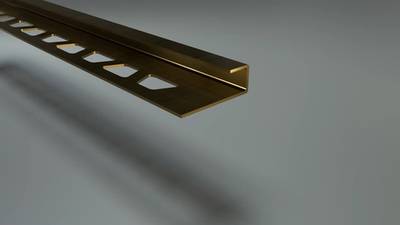 Наружный профиль для керамической плитки ZK, нержавеющая сталь полированная