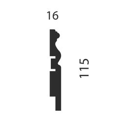 Плинтус под покраску, 115x16 мм