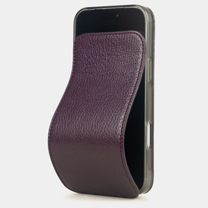 Чехол iPhone 17 Pro Max натуральная кожа козы, фиолетового цвета