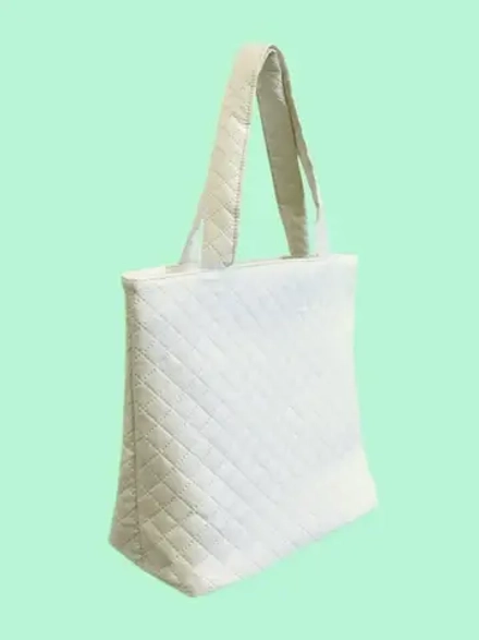 Сумка стеганая шоппер на молнии подарок