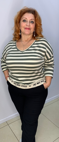 Коттоновый блузон в полоску