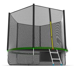 EVO JUMP External 10ft (Green) + Lower net. Батут с внешней сеткой и лестницей, диаметр 10ft (зеленый) + нижняя сеть