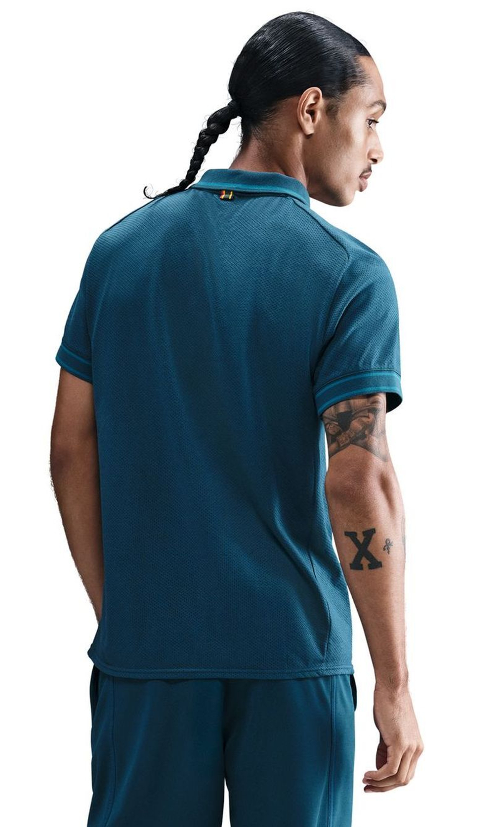 Мужское теннисное поло Nike Court Heritage Tennis - blue force/green abyss