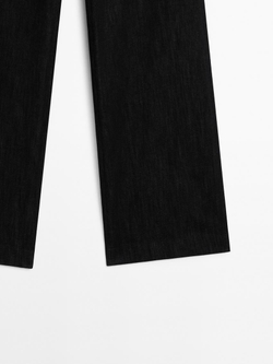 Massimo Dutti Джинсы комфортного прямого кроя со средней посадкой, темно-серый