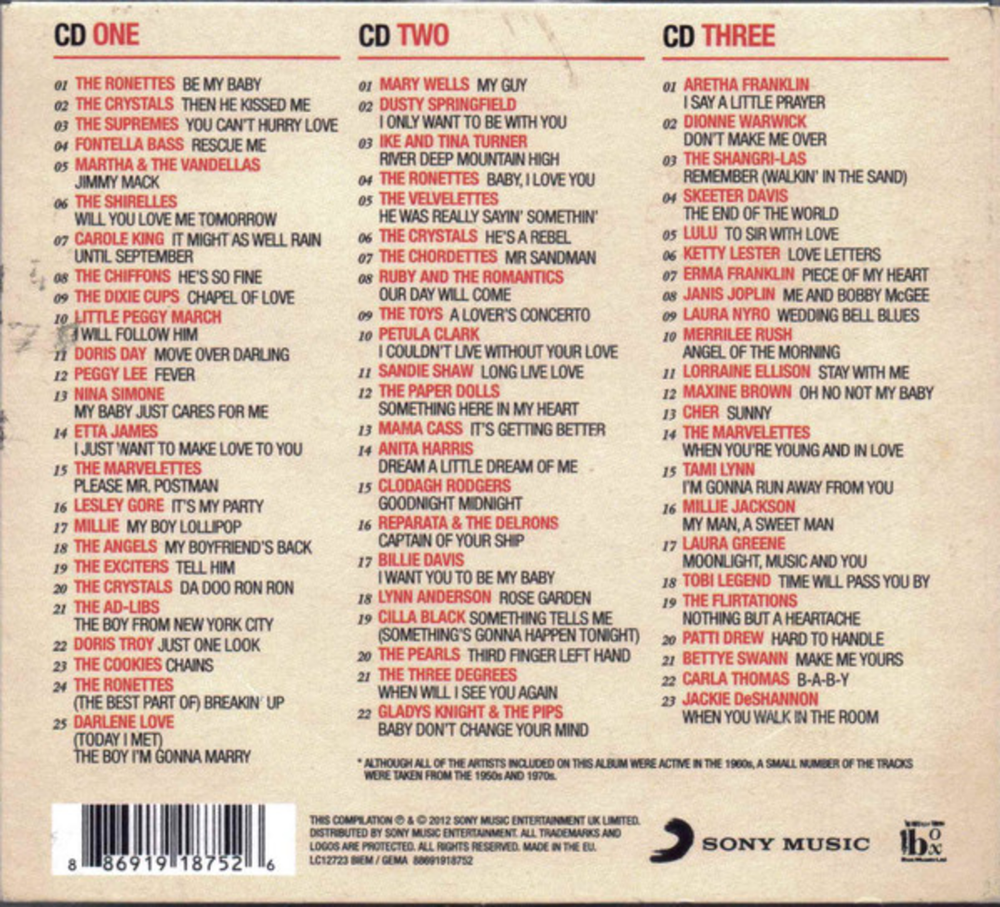 Сборник / Be My Baby: The Girls Of The Sixties (3CD)