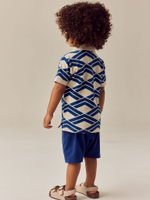 Поло и шорты в комплекте для мальчика Next E63-604, Темно-синий, Молочный