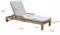Шезлонг Rimini из массива акации с бежевым матрасом