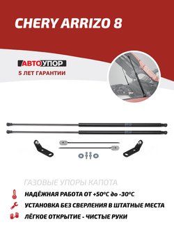 Упоры капота для Chery Arrizo 8 2023-н.в., 2 шт., UCHARR011